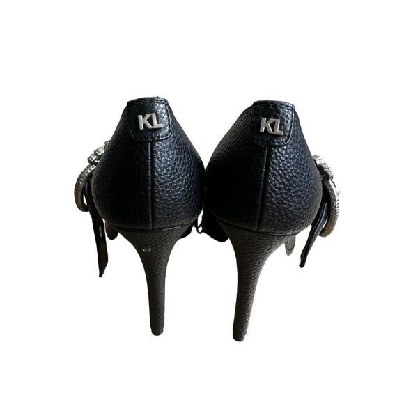 Brand NEW Karl Lagerfeld Paris Women's Sandals Heels 3-3.9 in, Color Black - Picture 12 of 15